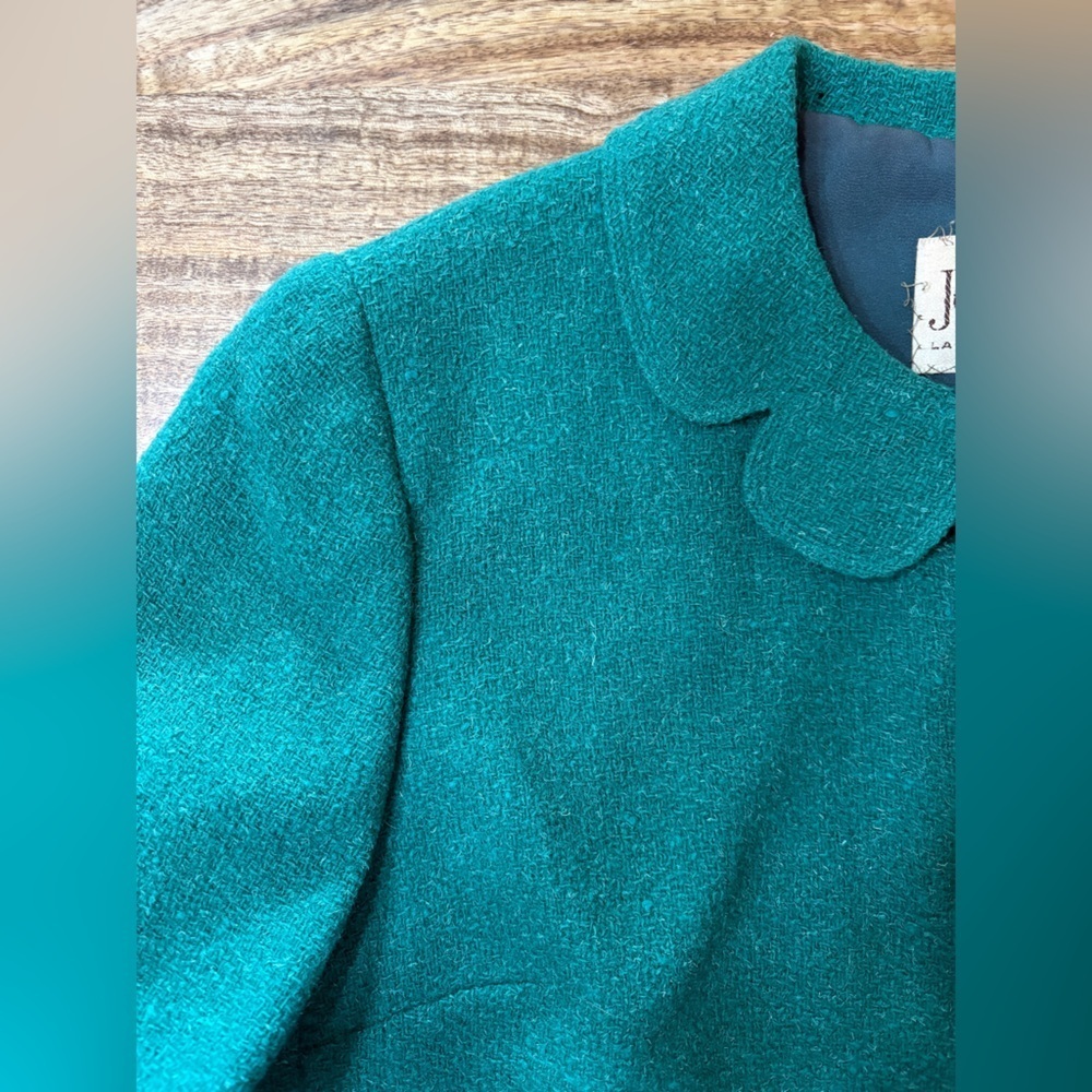 Vintage John Hogan California Green scalloped Jacket women’s small